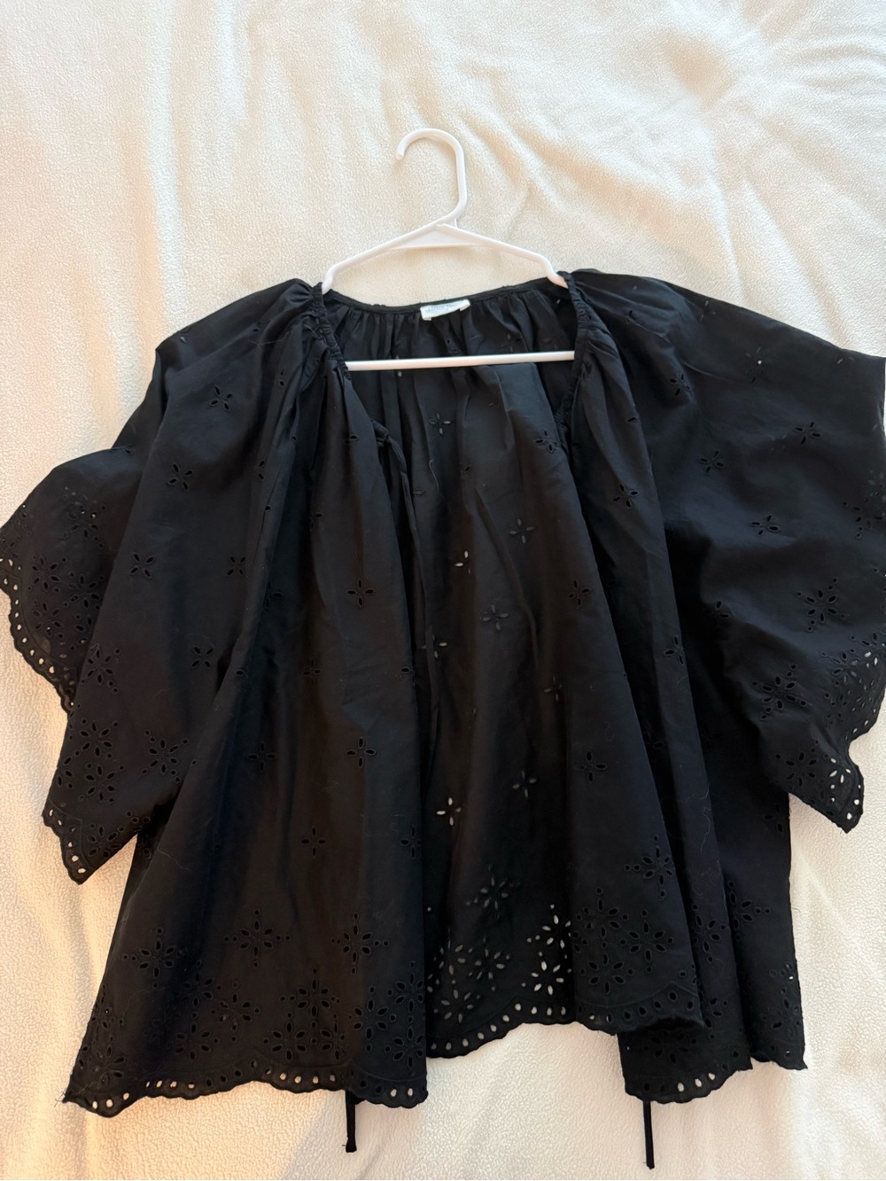 Aritzia Top Black Eyelet